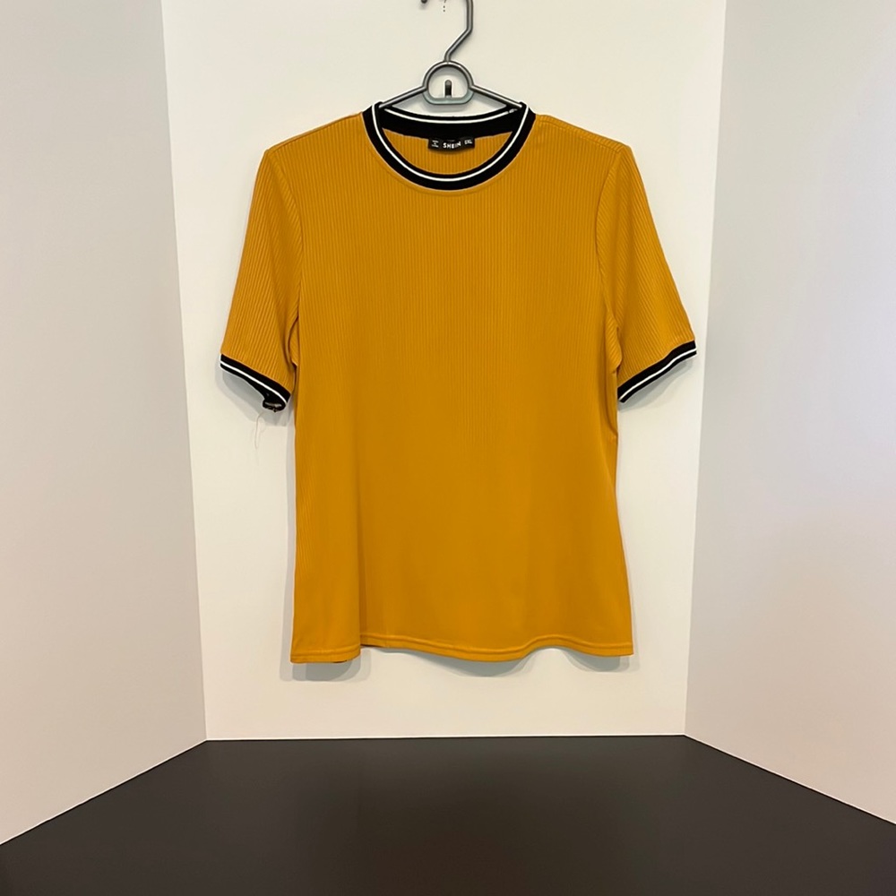SHEIN 0XL Mustard Yellow Shirt